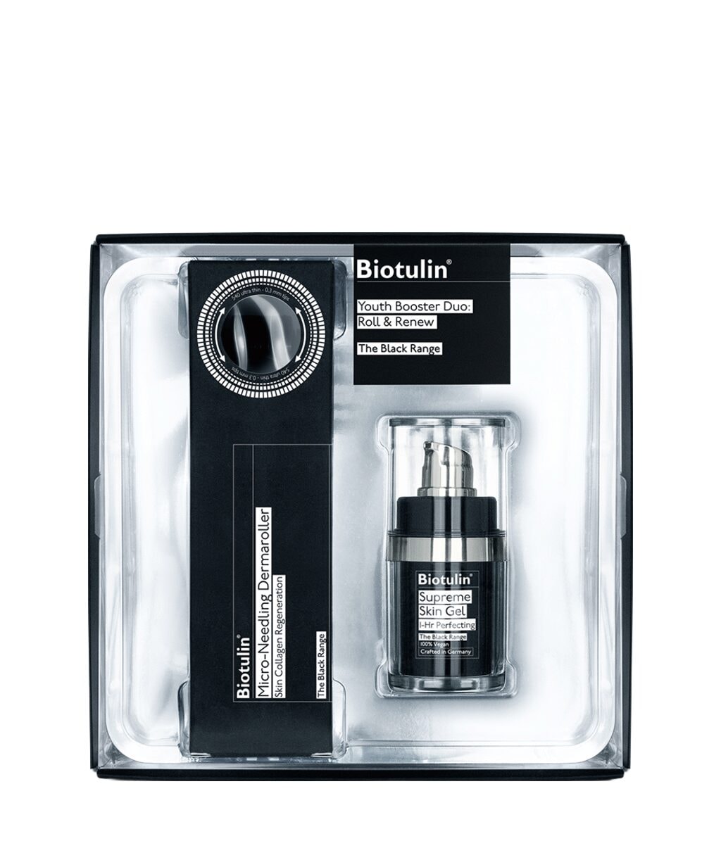 Набор для лица Biotulin Youth Booster Duo Set: дермароллер и средство, подтягивающий, увлажняющий