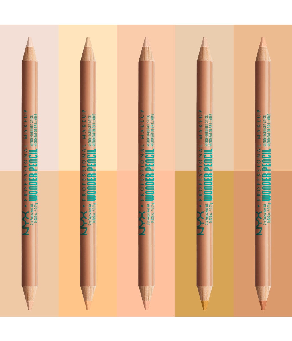 Хайлайтер NYX Professional Makeup Wonder Pencil в карандаше, двусторонний, оттенок 3 Medium Peach — фото 6