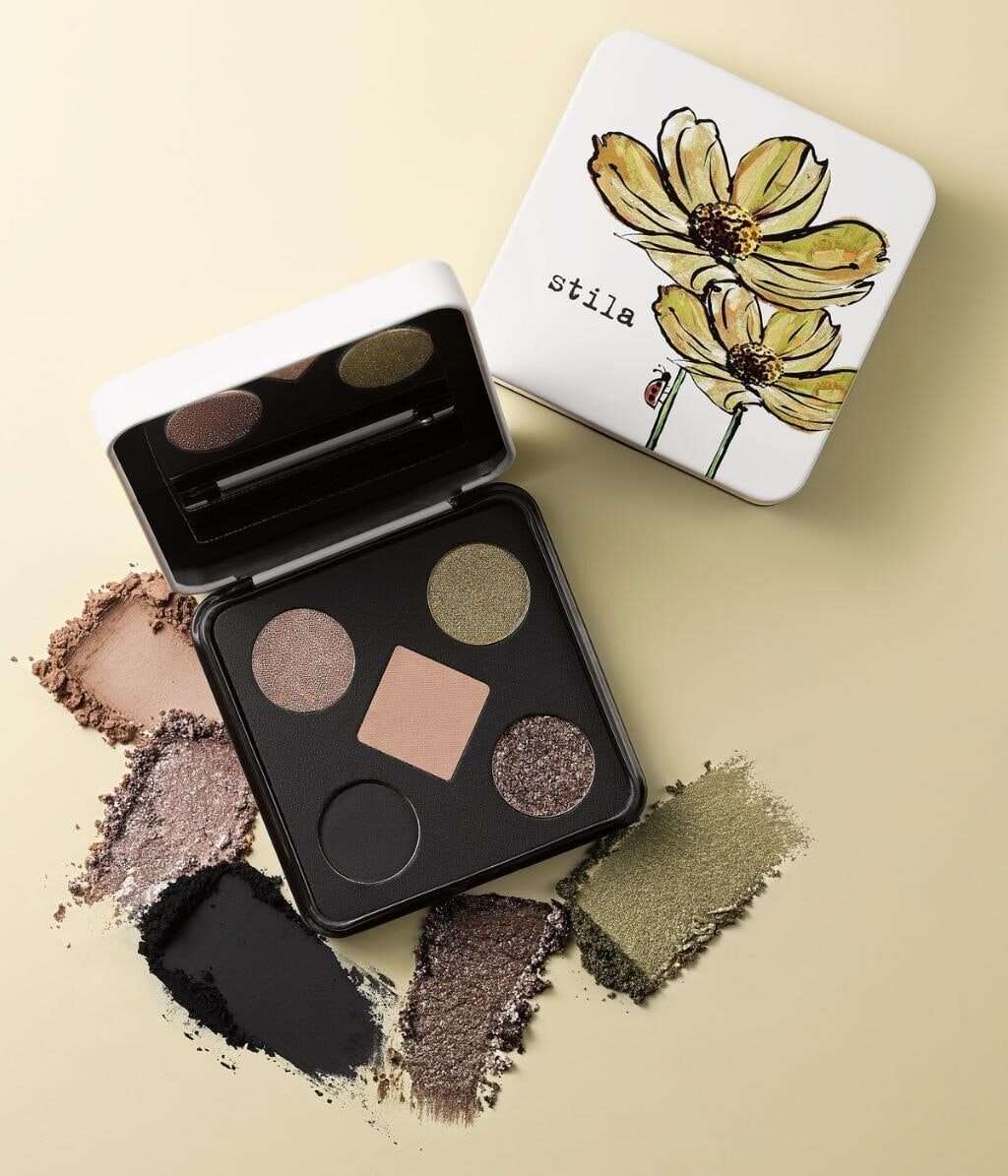 Палетка теней Stila Pocket Play Wild Flowers, компактная, многофункциональная, 15 г — фото 3