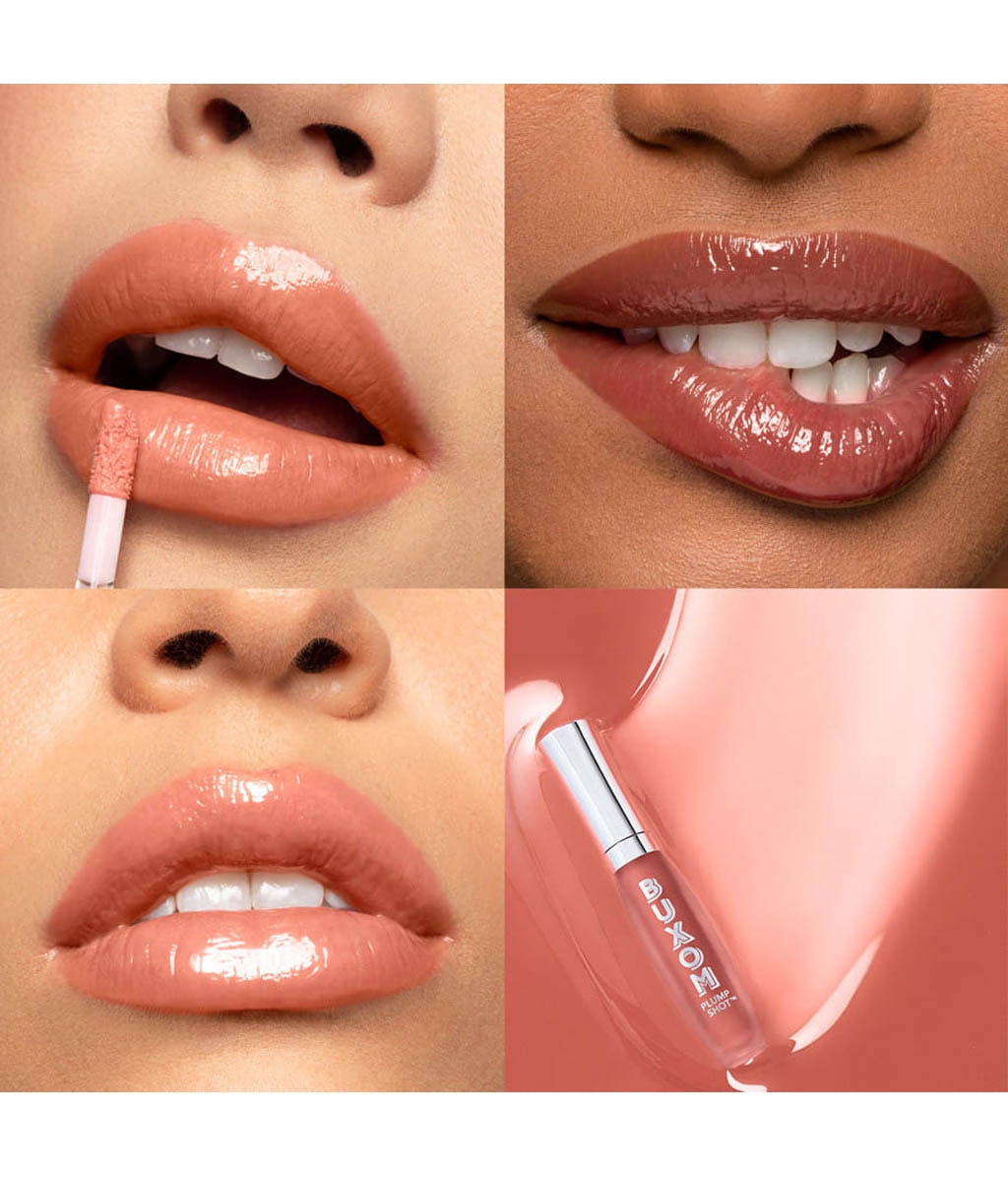 Сыворотка-блеск для губ Buxom Plump Shot Collagen-Infused Lip Serum с коллагеном, оттенок Plush Peach, 4 мл — фото 4