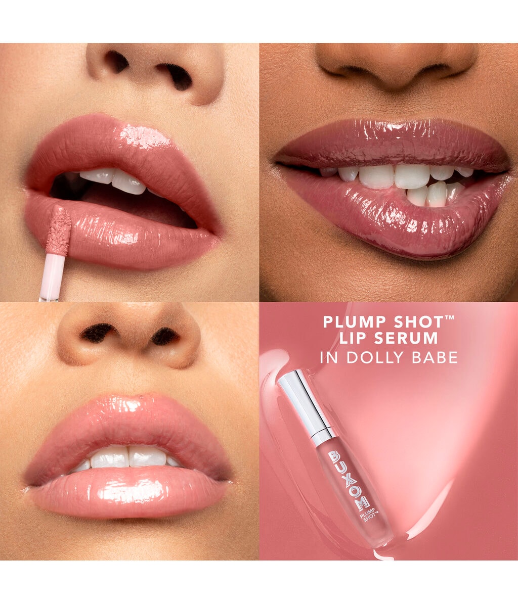 Сыворотка-блеск для губ Buxom Plump Shot Peptide Lip Serum, для объёма, с пептидами, оттенок Dolly Babe, 4 мл — фото 3