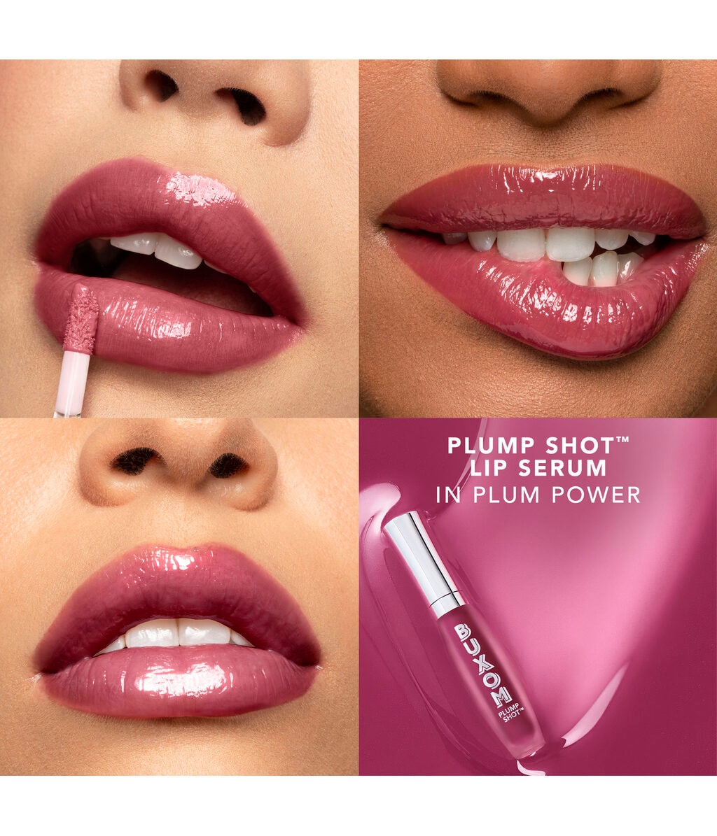Сыворотка-блеск для губ Buxom Plump Shot Peptide Lip Serum, для объёма, с пептидами, оттенок Plum Power, 4 мл — фото 3