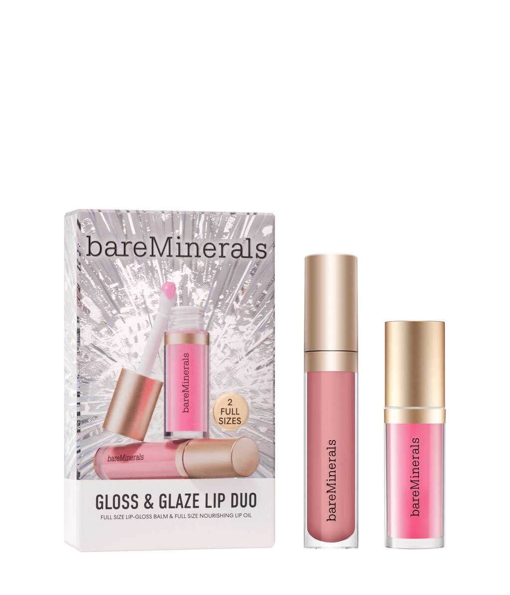 Набор для губ bareMinerals Gloss & Glaze Lip Gloss and Oil Duo, масло и бальзам-блеск