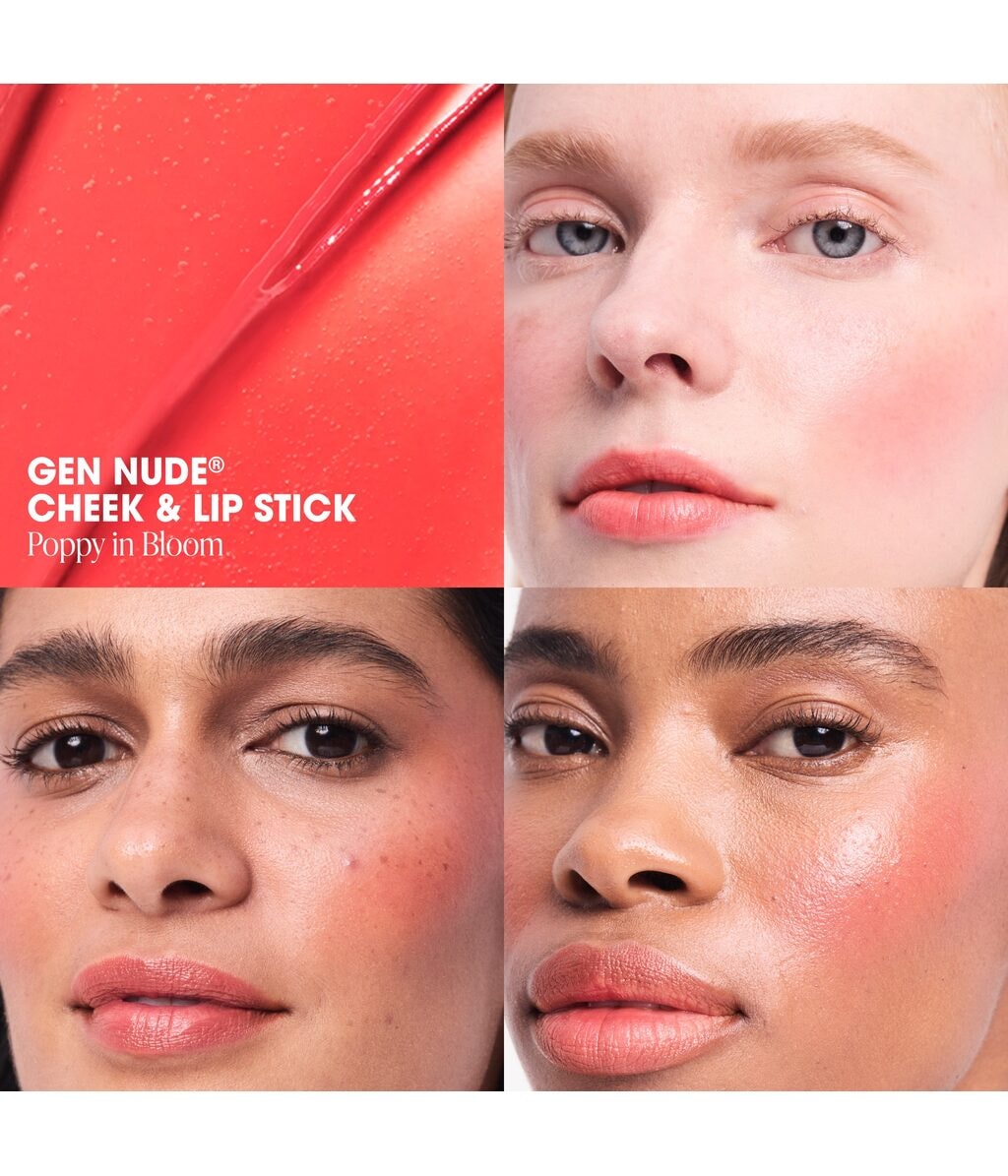 Набор для лица и губ bareMinerals Kiss of Color Gen Nude Cheek & Lip Duo, бронзер и стик для губ и щёк — фото 4