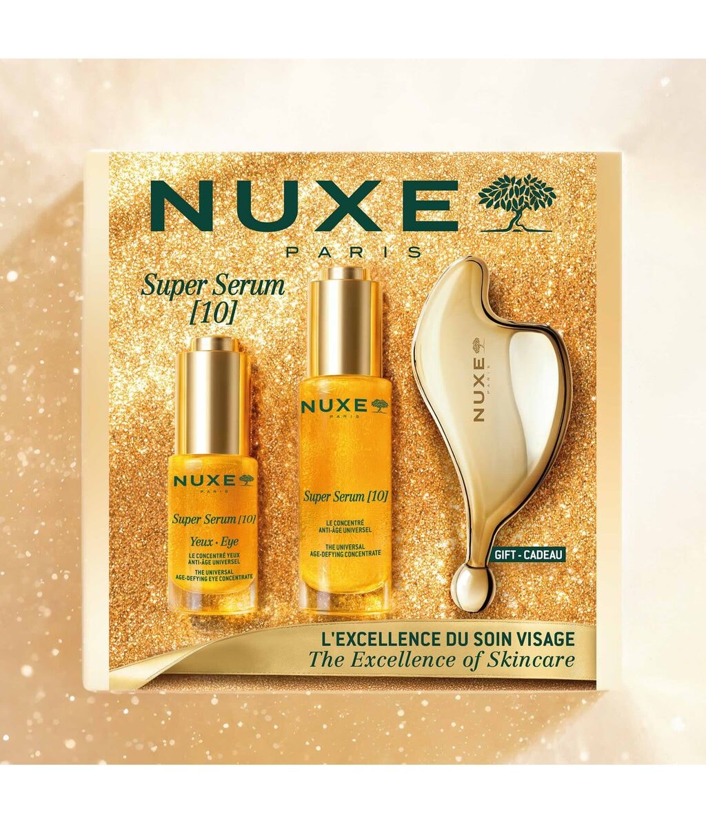 Набор Nuxe Super Serum [10]: сыворотка, концентрат для кожи вокруг глаз и массажёр, антивозрастной, 30 мл + 15 мл — фото 2