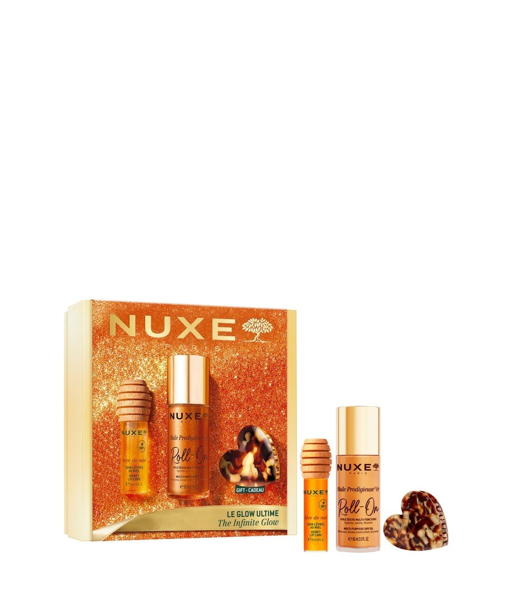 Набор Nuxe Huile Prodigieuse Or, сухое масло с золотистым сиянием и бальзам для губ