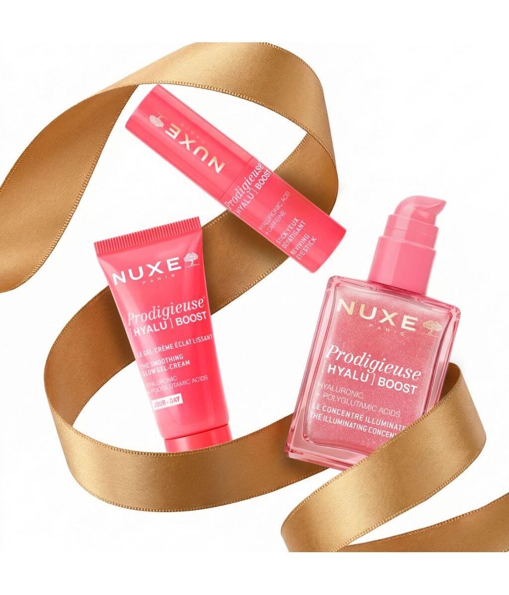 Набор Nuxe Prodigieuse [HYALU] Boost Glow Beauty Routine, увлажняющий, 1 набор (сыворотка 30 мл, крем 15 мл, стик 8,5 г) — фото 2