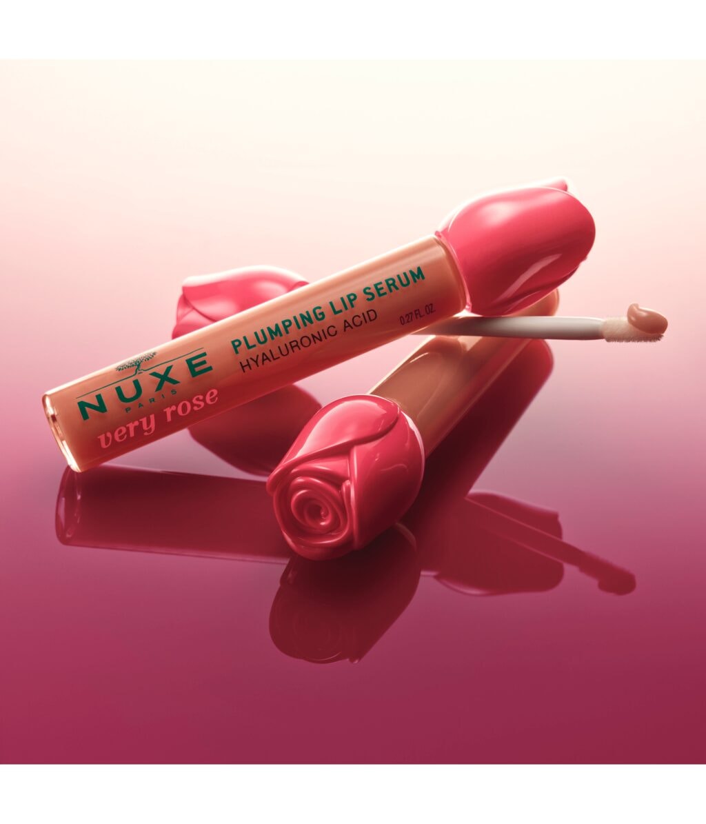 Масло-сыворотка для губ Nuxe Very Rose Plumping Gloss, увлажняющее, для объёма губ, 8 мл — фото 5