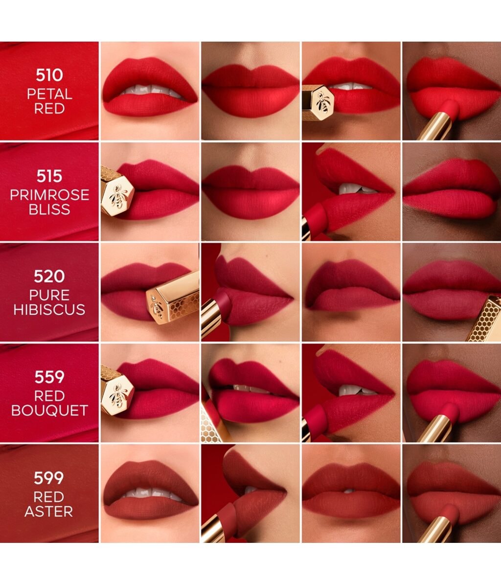 Помада Guerlain KissKiss Blur Matte матовая, оттенок 520 Pure Hibiscus, 2 г — фото 4