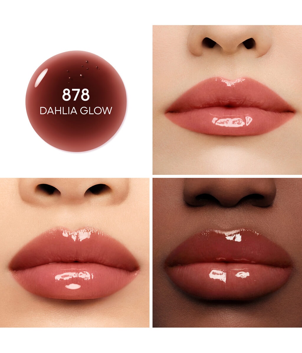 Масло для губ Guerlain KissKiss Bee Glow Oil оттеночное, с мёдом, оттенок 878 Dahlia, 9,5 мл — фото 2