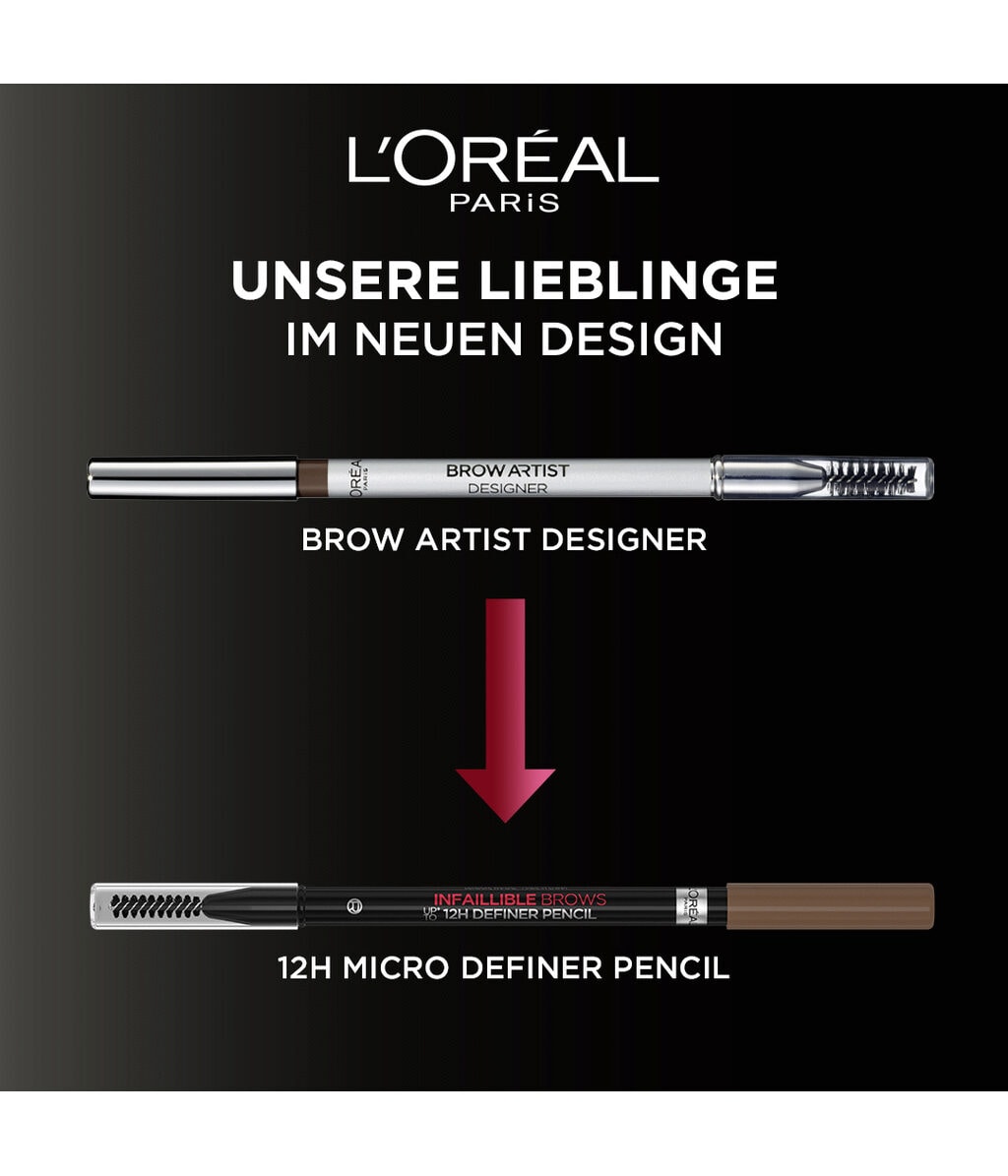 Карандаш для бровей L'Oreal Paris Brow Artist Designer, оттенок 7.0 Blonde — фото 2