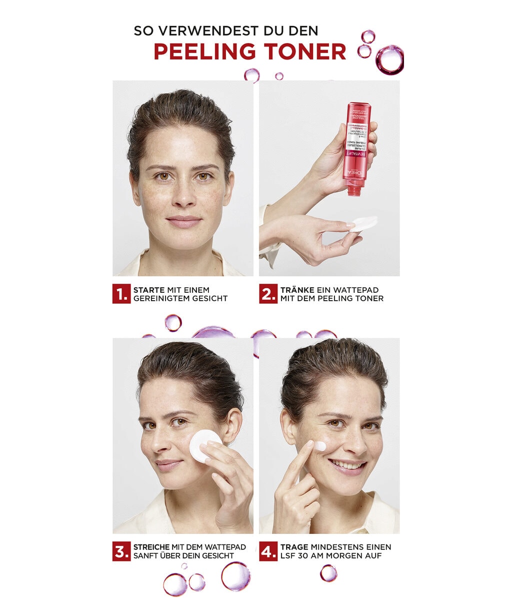 Пилинг-тоник для лица L'Oreal Paris Revitalift 5% Pure Glycolic Acid Peeling Toner, с гликолевой кислотой, 180 мл — фото 3