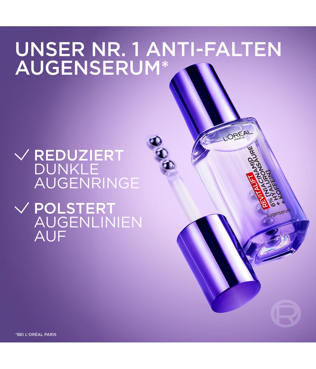 Сыворотка для кожи вокруг глаз L'Oreal Paris Revitalift Filler, с гиалуроновой кислотой и кофеином, 20 мл — фото 5