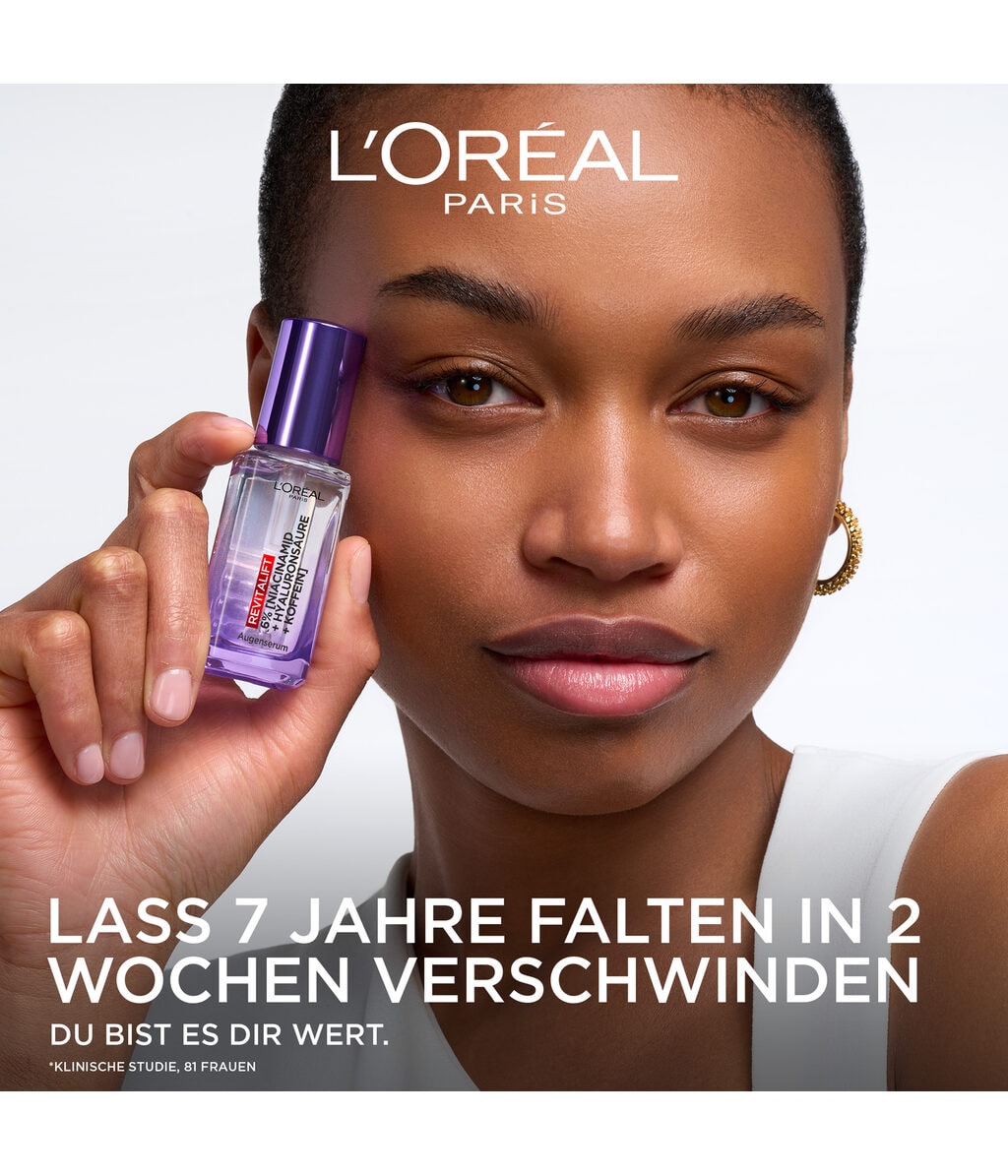 Сыворотка для кожи вокруг глаз L'Oreal Paris Revitalift Filler, с гиалуроновой кислотой и кофеином, 20 мл — фото 6