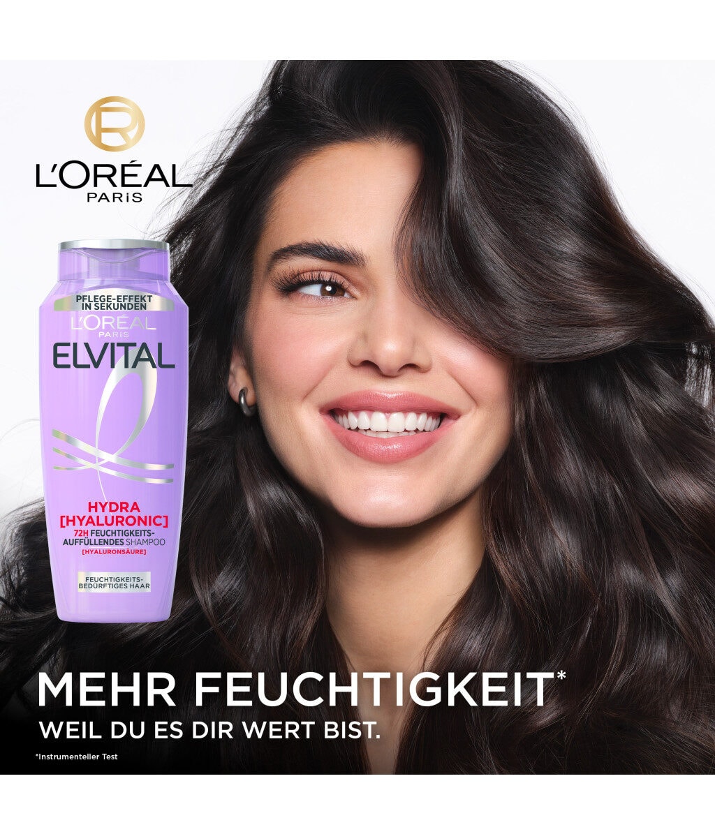 Шампунь L'Oreal Paris Elvital Hydra Hyaluronic увлажняющий, для обезвоженных волос, 1000 мл — фото 3