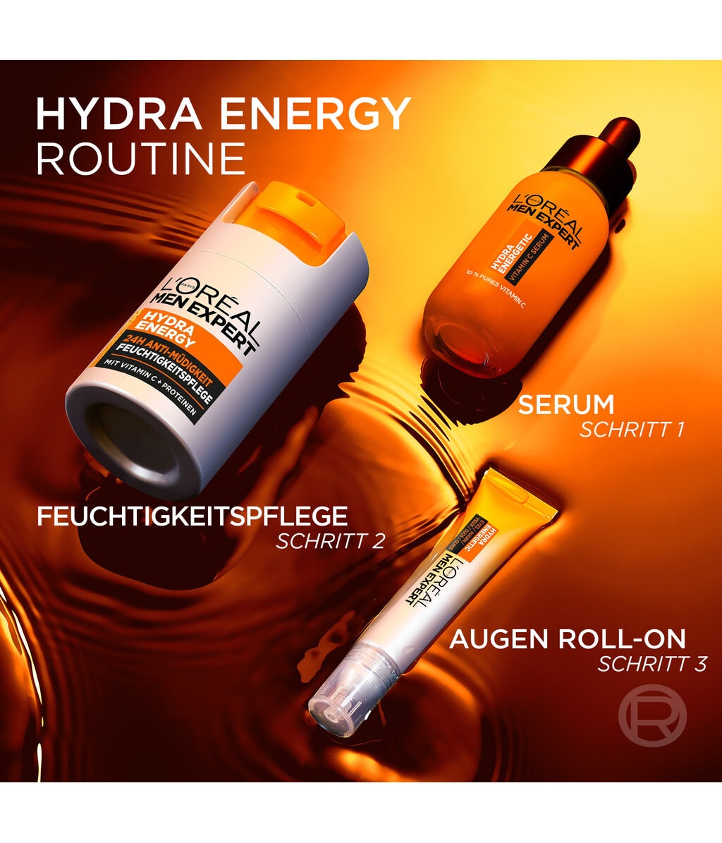 Сыворотка для лица L'Oreal Paris Men Expert Hydra Energy Vitamin C Serum, с 10% витамина C, для мужчин, 30 мл — фото 6