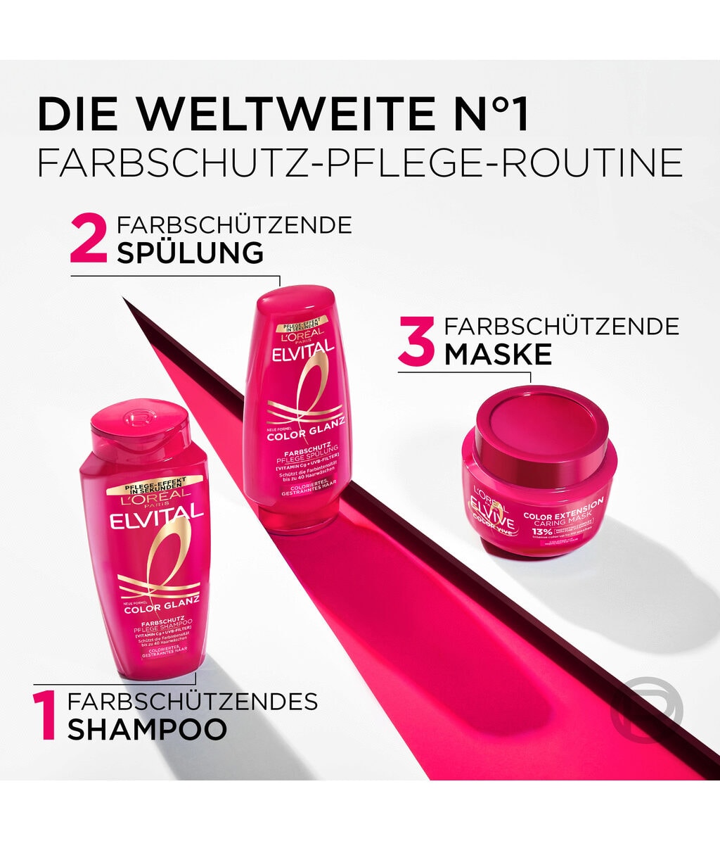 Шампунь L'Oreal Paris Elvital Colour-Shine для блеска, для окрашенных волос, 1000 мл — фото 6