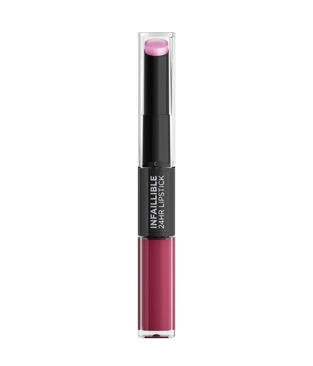 Помада L'Oreal Paris Infaillible 2-Step стойкая, с блеском, оттенок 216 Relentless Rose, 6 мл
