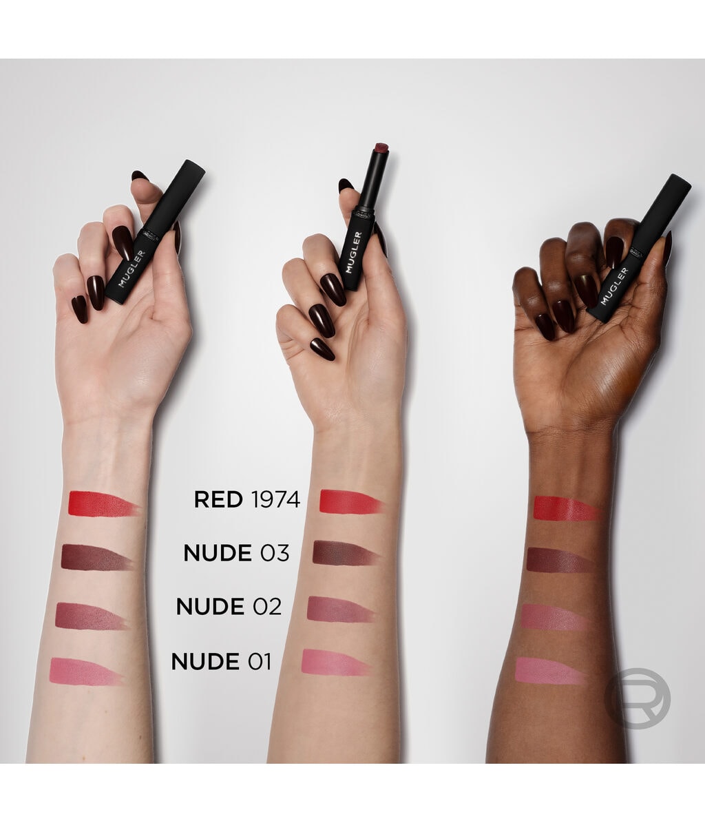 Помада L'Oreal Paris x Mugler Power Matte Lipstick матовая, оттенок 03 Nude, 2 г — фото 4