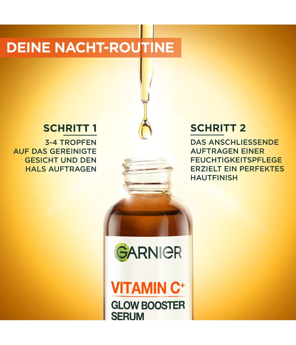 Сыворотка для лица Garnier SkinActive Vitamin C Glow Booster, ночная, с витамином C, 30 мл — фото 4