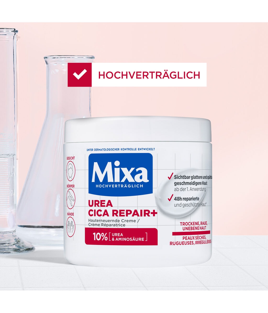 Крем для тела Mixa Urea Cica Repair+, восстанавливающий, с мочевиной, для сухой и шершавой кожи, 400 мл — фото 2