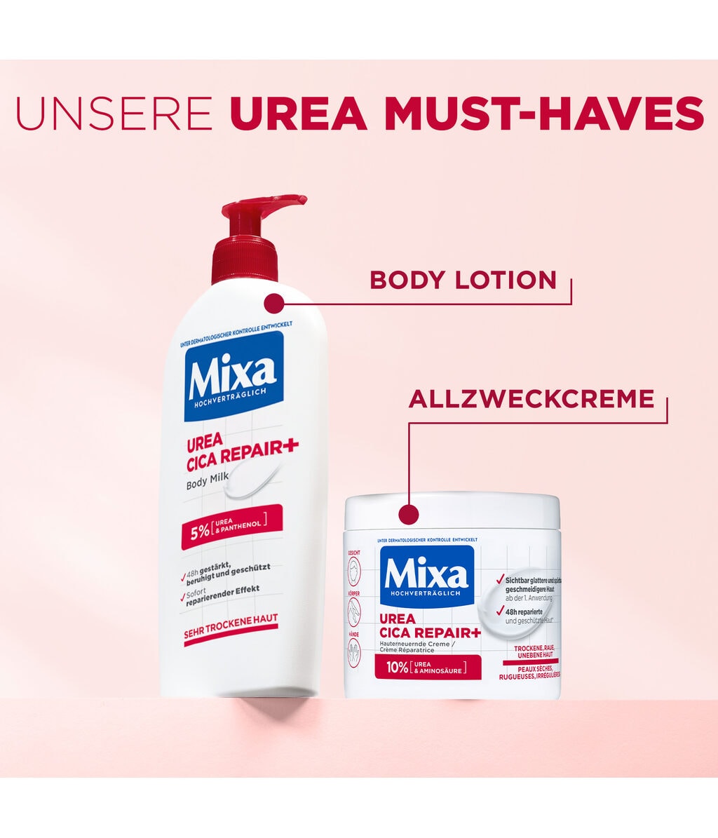 Крем для тела Mixa Urea Cica Repair+, восстанавливающий, с мочевиной, для сухой и шершавой кожи, 400 мл — фото 5