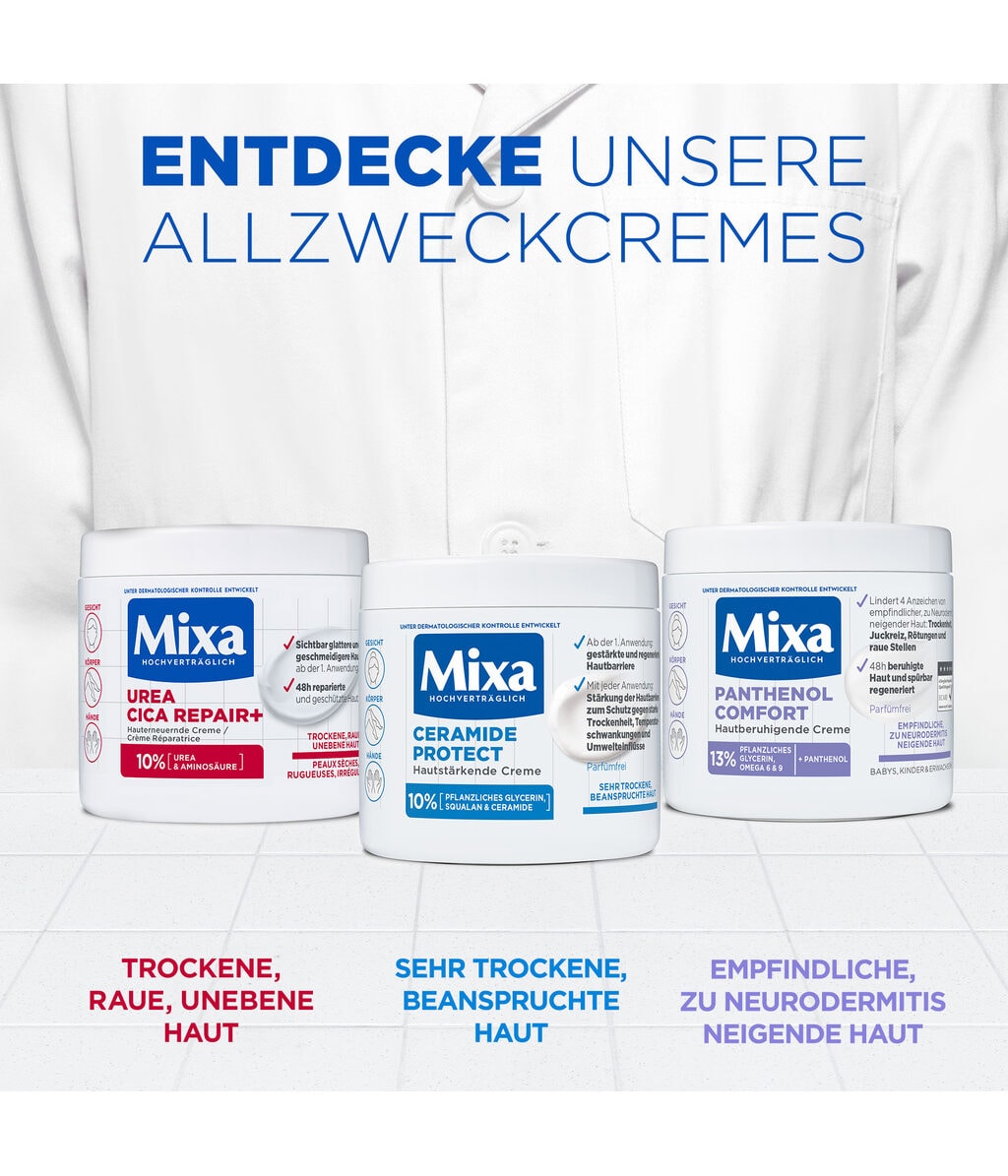 Крем для тела Mixa Urea Cica Repair+, восстанавливающий, с мочевиной, для сухой и шершавой кожи, 400 мл — фото 6