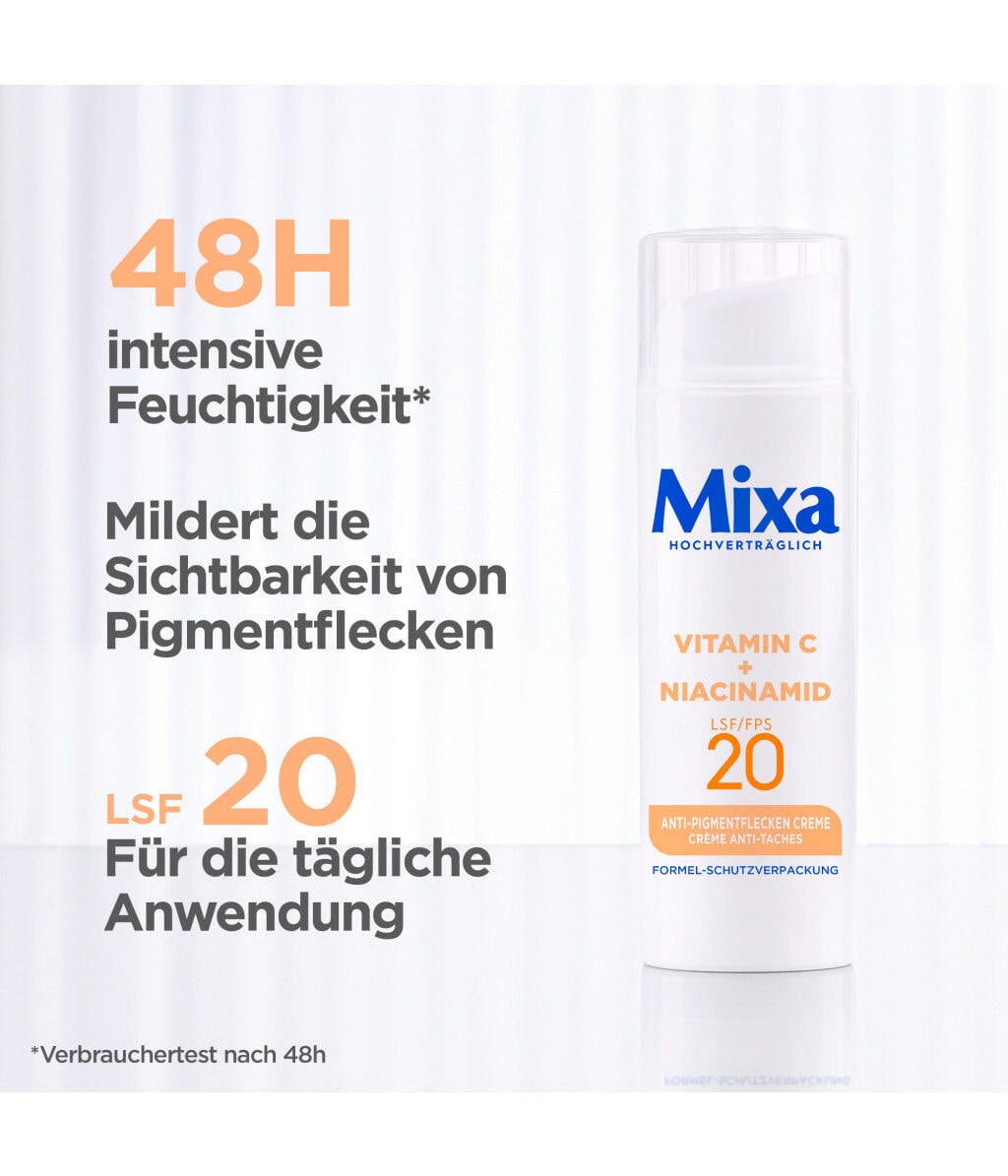 Крем для лица Mixa против пигментации, увлажняющий, SPF 20, 50 мл — фото 4