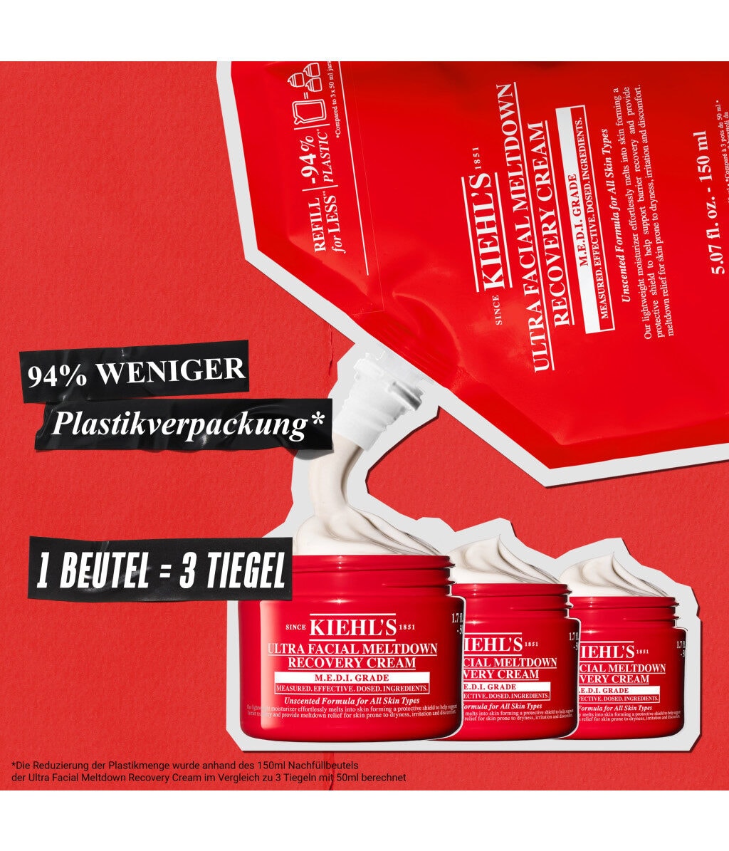 Крем для лица Kiehl's Ultra Facial Meltdown Recovery Cream увлажняющий, восстанавливающий, сменная упаковка, 150 мл — фото 3
