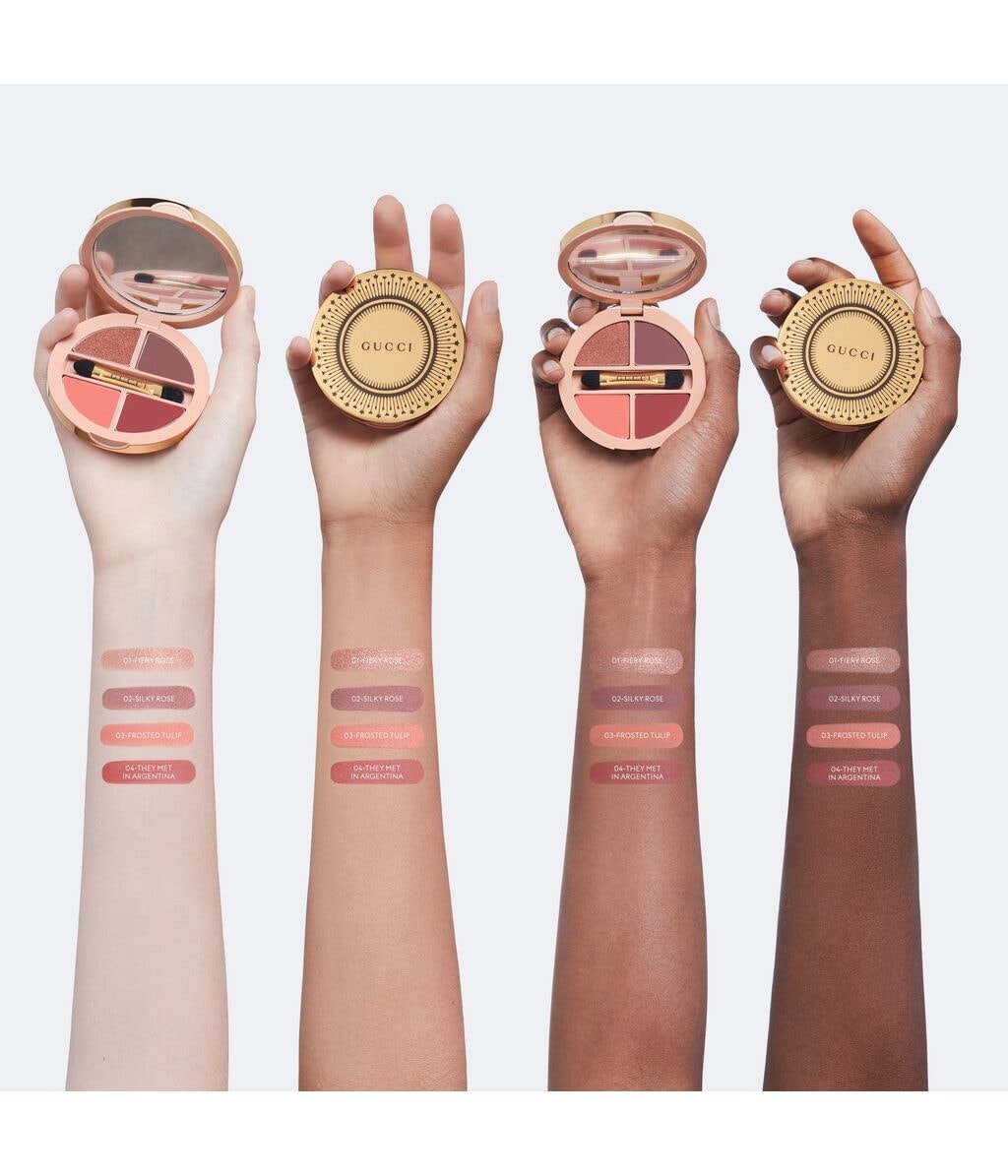 Палетка теней Gucci Palette de Beaute Quatuor многофункциональная, для глаз, щёк и губ — фото 4