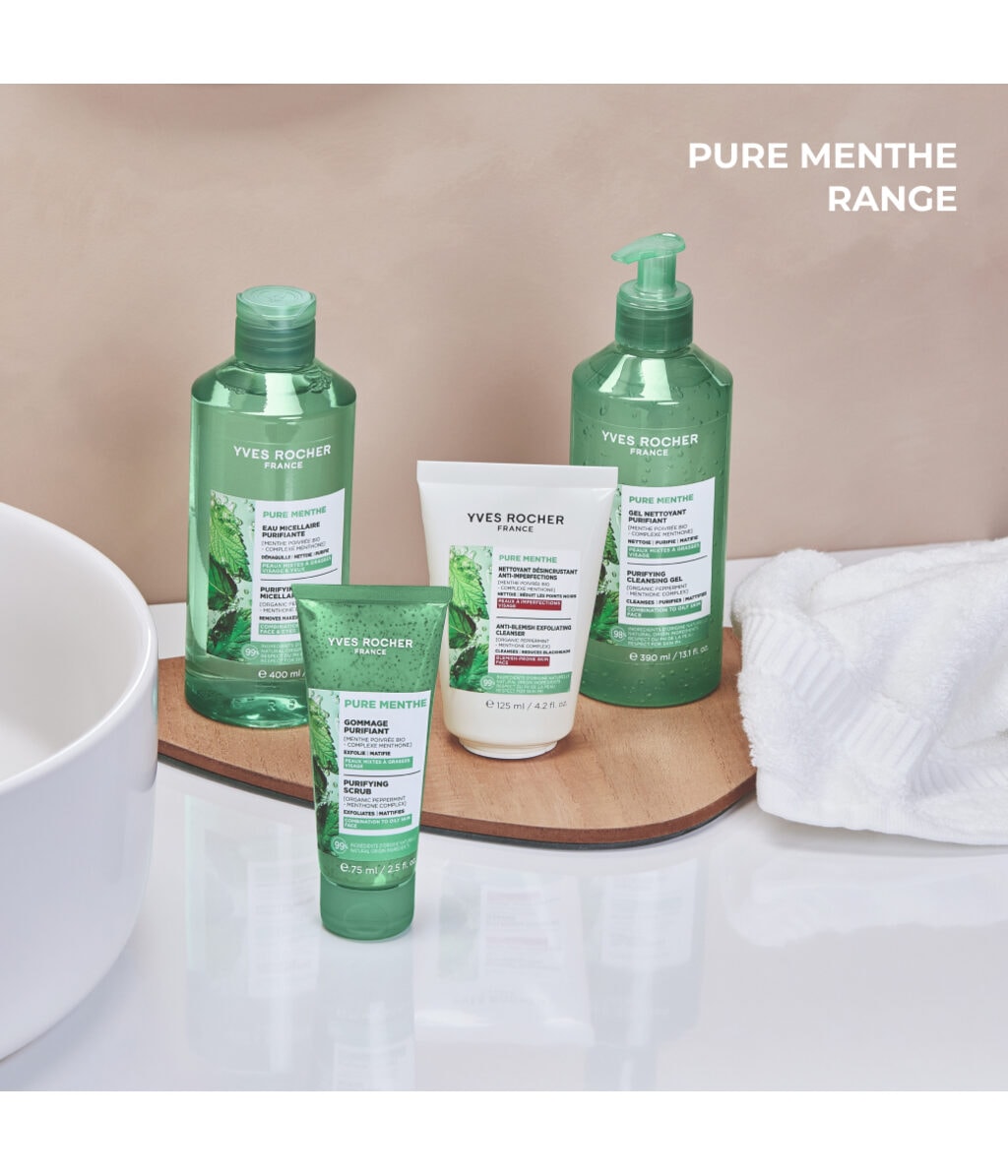 Гель-пилинг для лица Yves Rocher Pure Menthe 3 в 1, против чёрных точек, для жирной кожи, 125 мл — фото 5