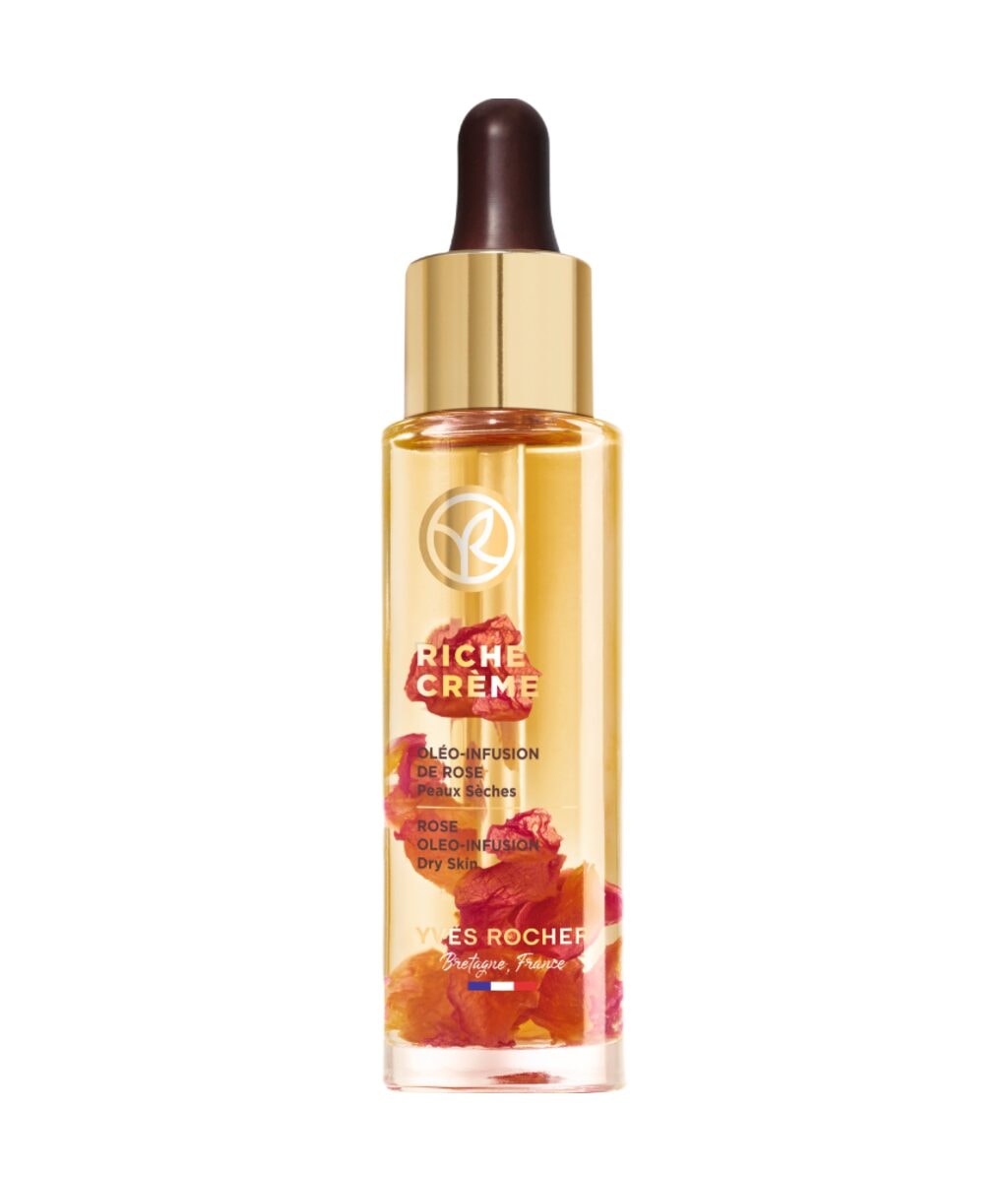 Масло-сыворотка для лица Yves Rocher Riche Creme, с экстрактом розы, антивозрастное, 30 мл