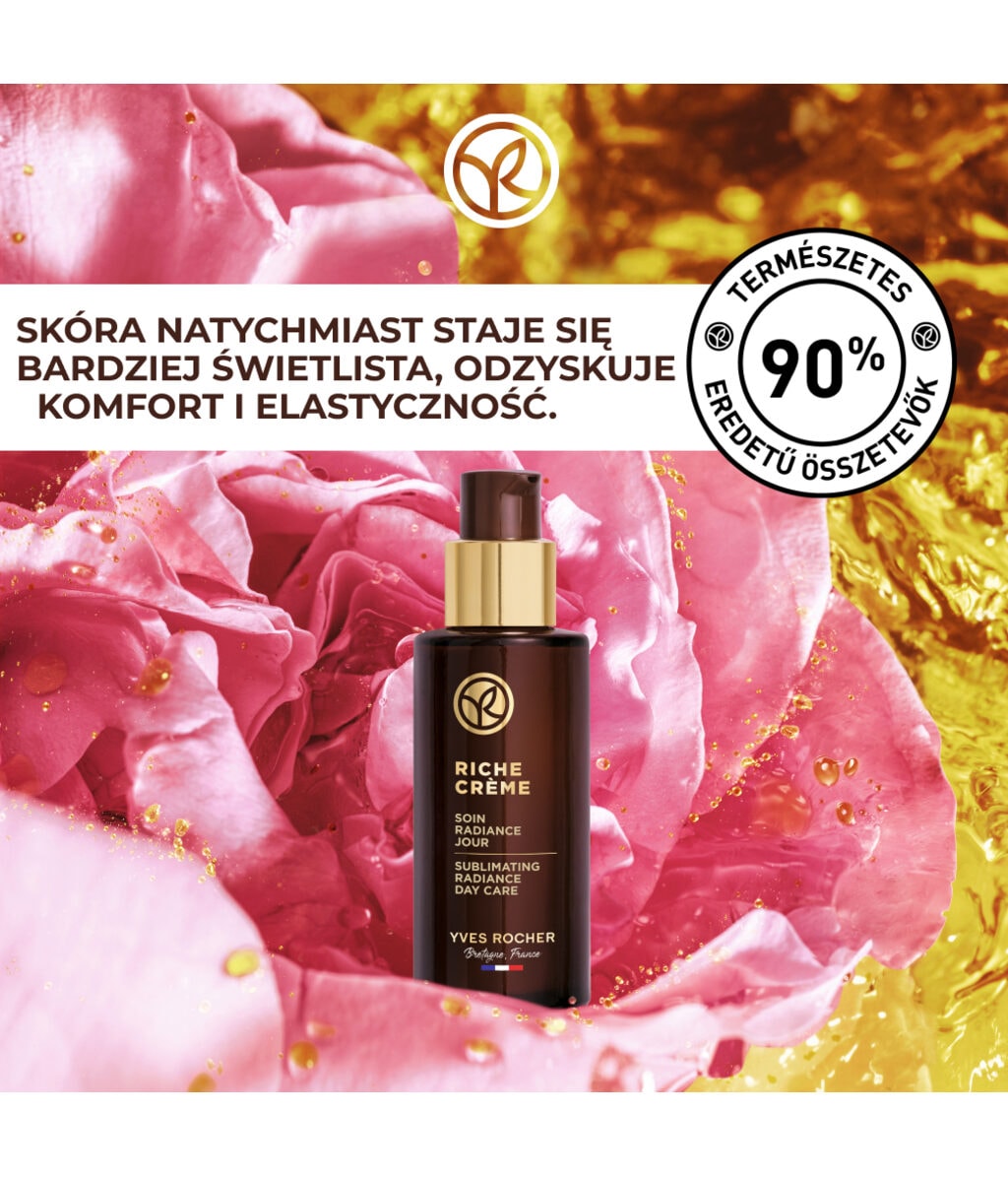 Дневной крем для лица Yves Rocher Riche Creme Radiance Care Day, для сияния, 50 мл — фото 2