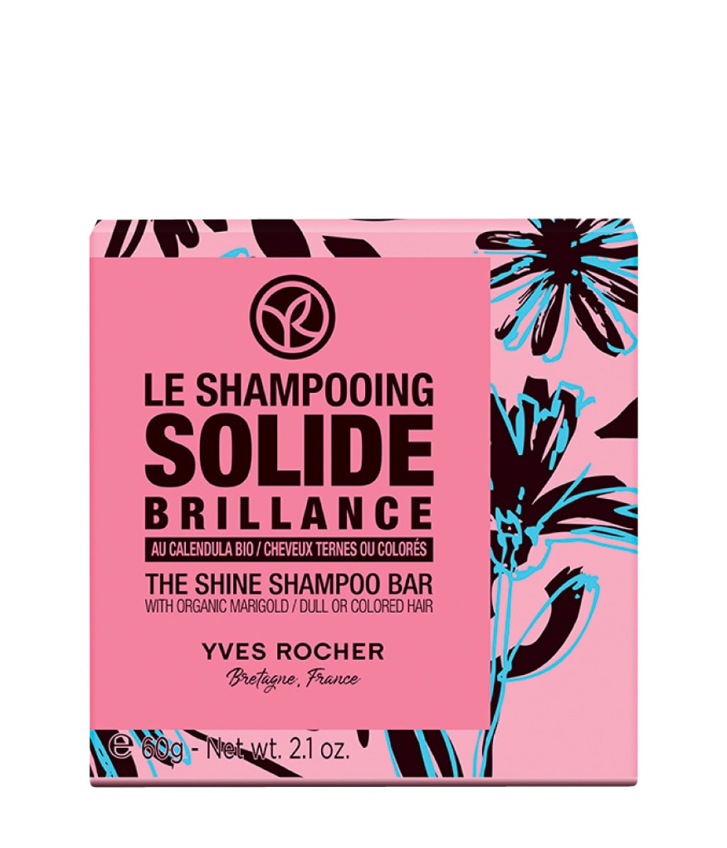 Твёрдый шампунь Yves Rocher для блеска, без сульфатов, 60 г
