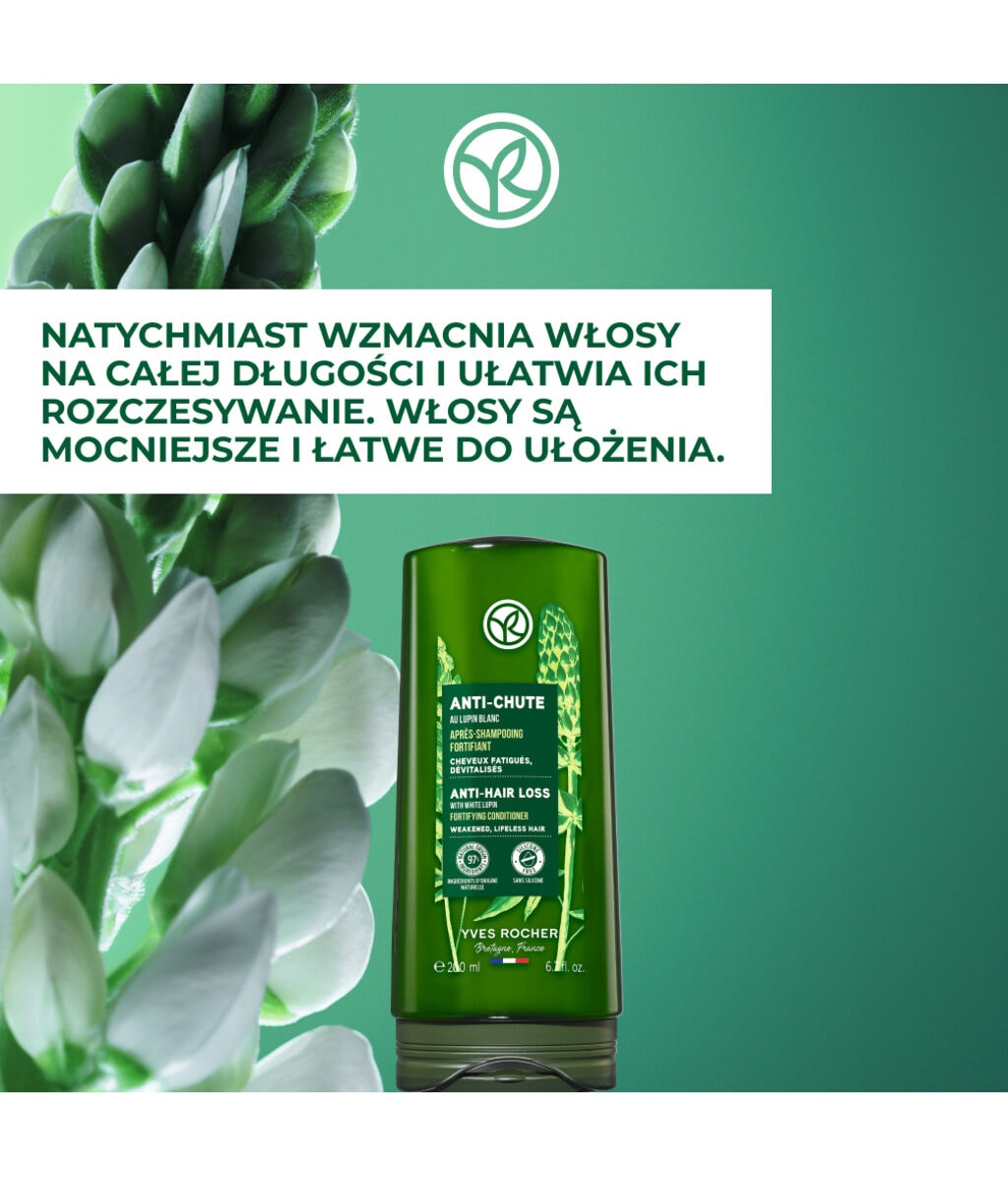 Кондиционер для волос Yves Rocher Anti-Hairfall против выпадения волос, распутывающий, 200 мл — фото 2