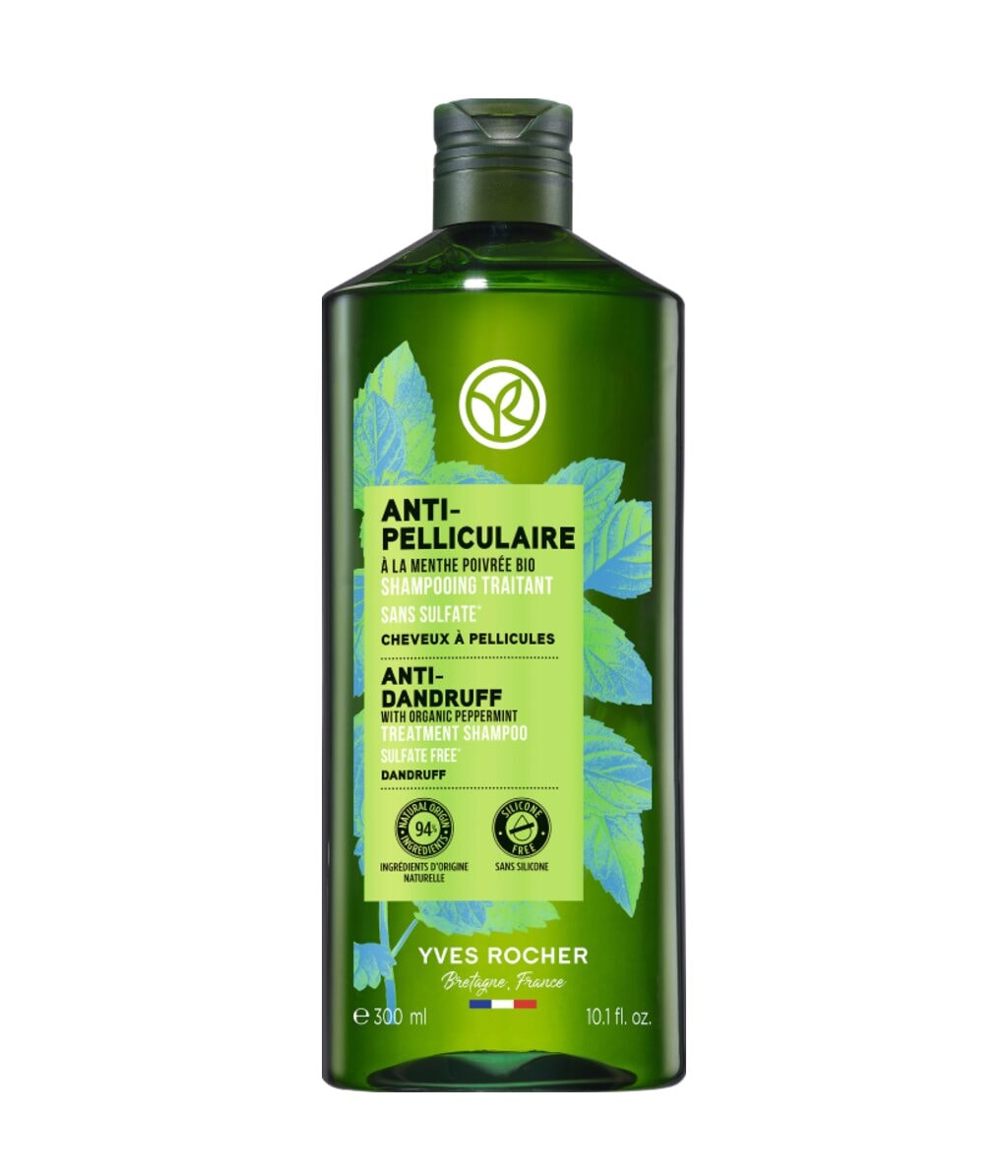 Шампунь против перхоти Yves Rocher Anti-Dandruff без сульфатов, с мятой