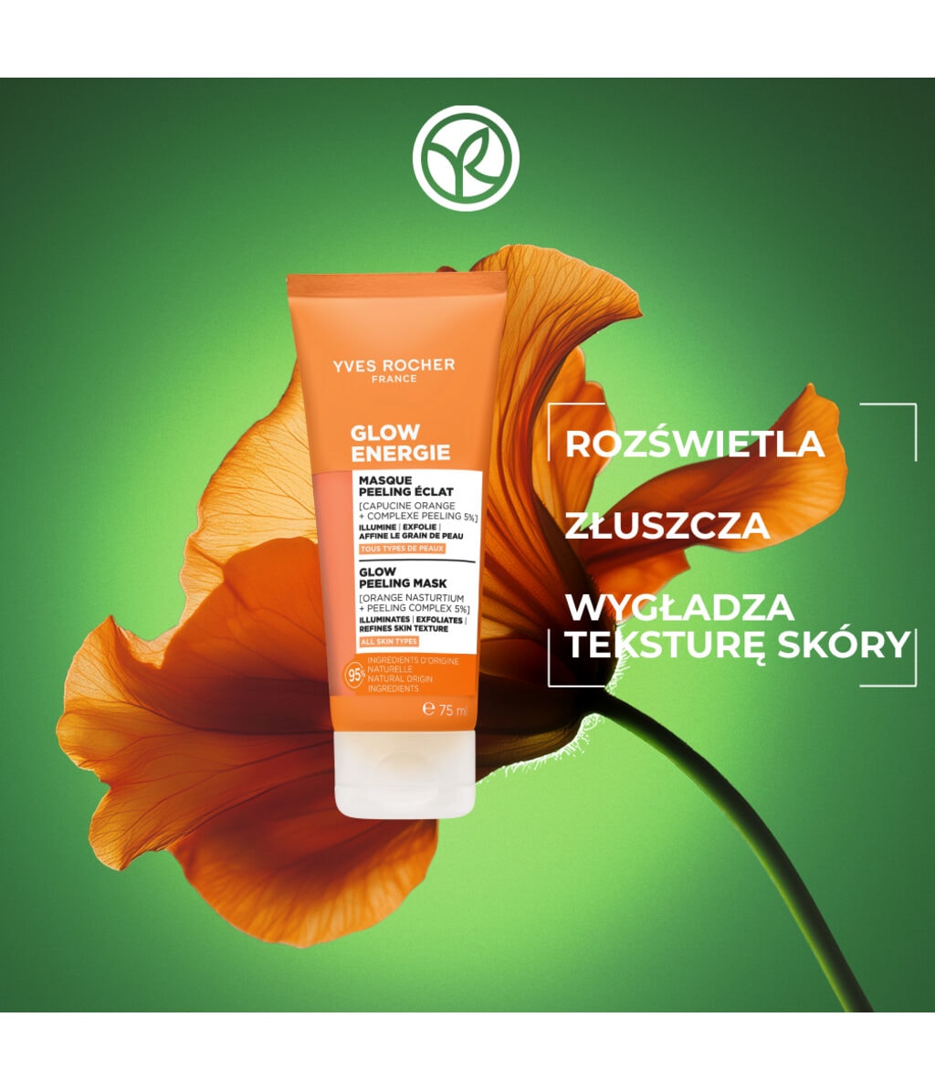 Маска-пилинг для лица Yves Rocher Glow Energie, для сияния кожи, 75 мл