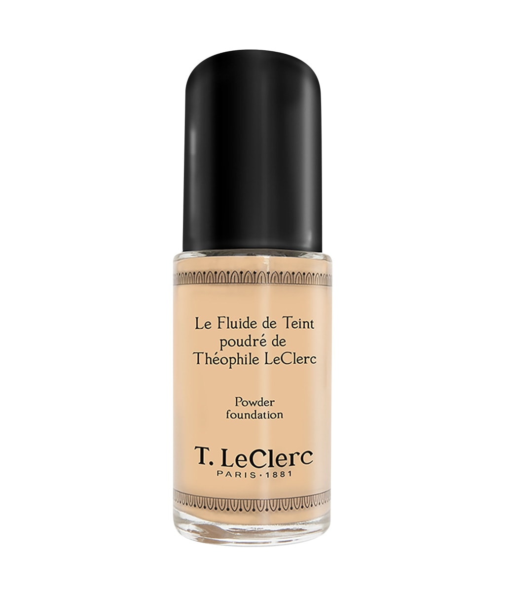 Тональная основа T.LeClerc Powdery Complexion Fluid кремовая, матовая, оттенок 02 - Clair Rosé Mat