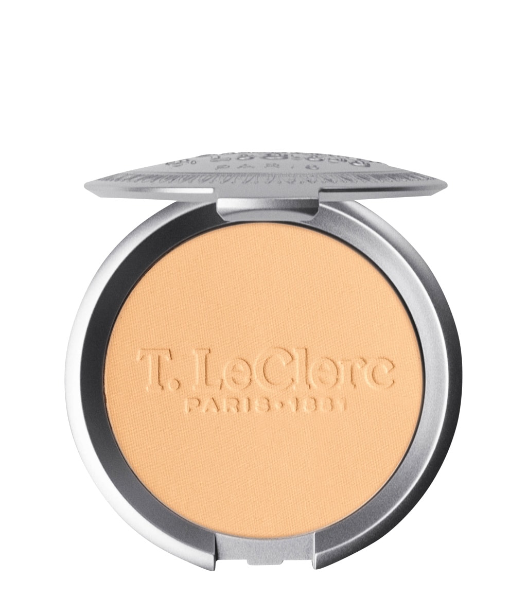 Компактная пудра T.LeClerc Dermophile Pressed Powder матовая, рисовая, оттенок 01 - Abricot