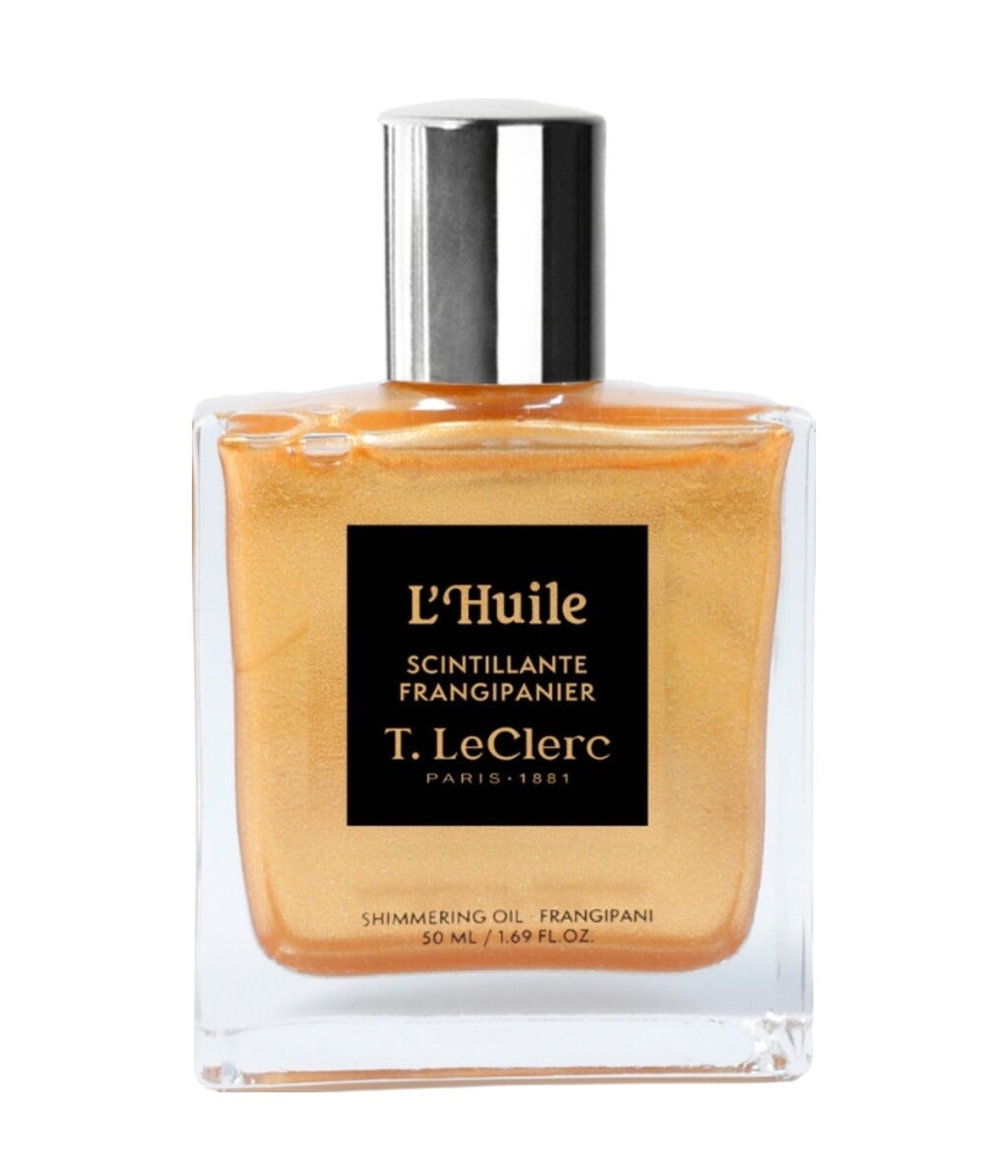 Сухое масло для тела T.LeClerc L'Huile Frangipani Shimmering Dry Oil, мерцающее, для чувствительной кожи, 50 мл