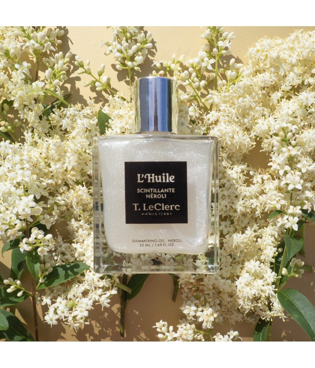Сухое масло для тела T.LeClerc L'Huile Neroli Shimmering Dry Oil, мерцающее, для чувствительной кожи, 50 мл — фото 2