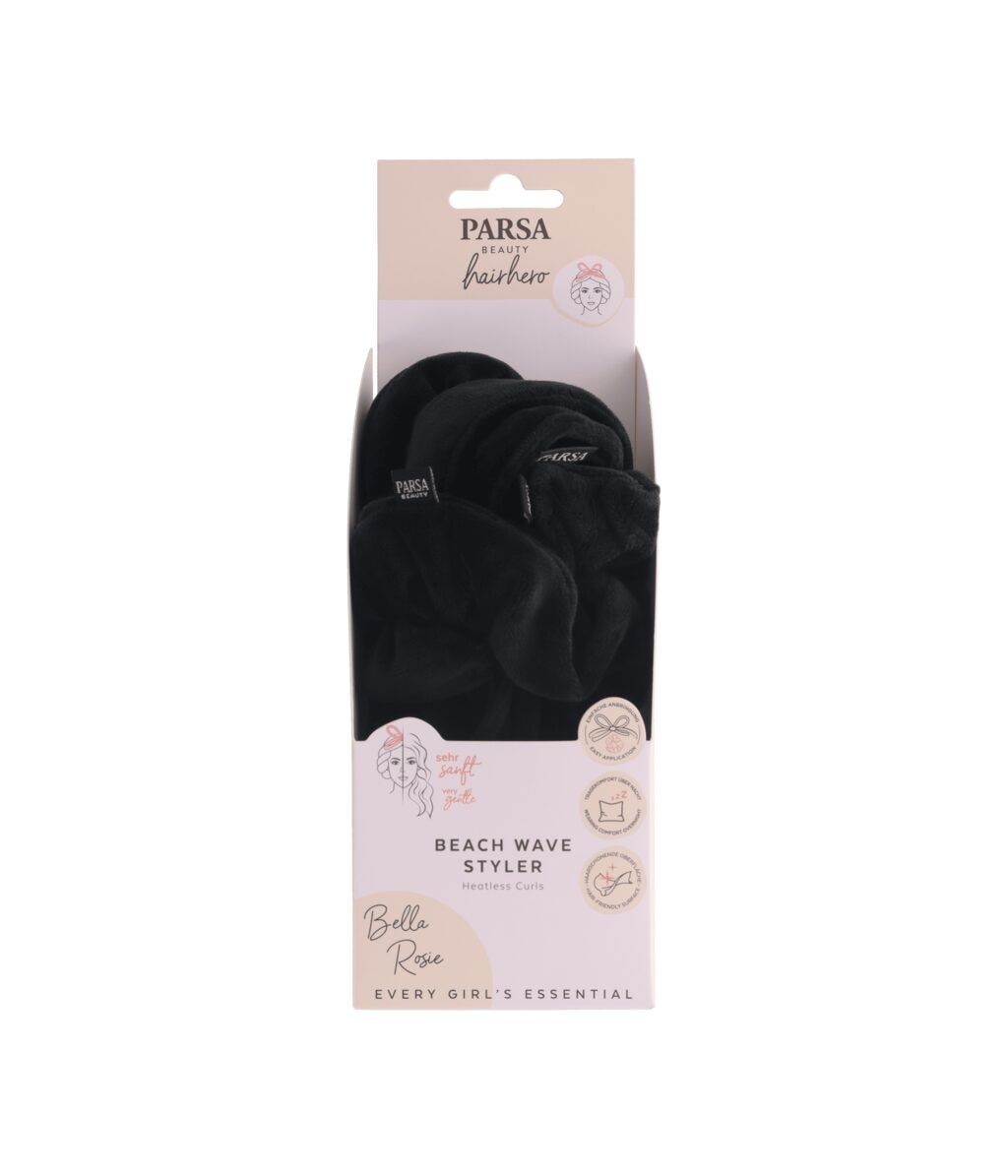 Набор для укладки Parsa Beauty Heatless Curls Beach Wave Styler для пляжных волн без нагрева, чёрный