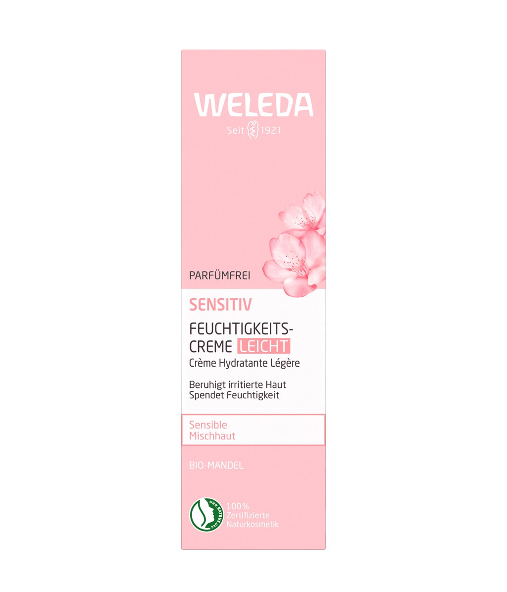 Крем для лица Weleda Almond Sensitive Moisturising Care увлажняющий, без отдушки, для чувствительной кожи, 30 мл — фото 2
