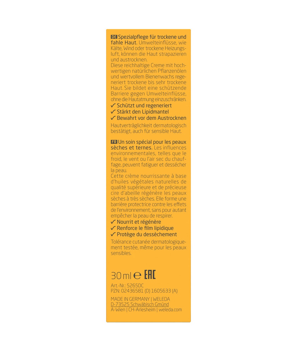 Крем для лица Weleda Cold Cream питательный, восстанавливающий, для сухой кожи, 30 мл — фото 3