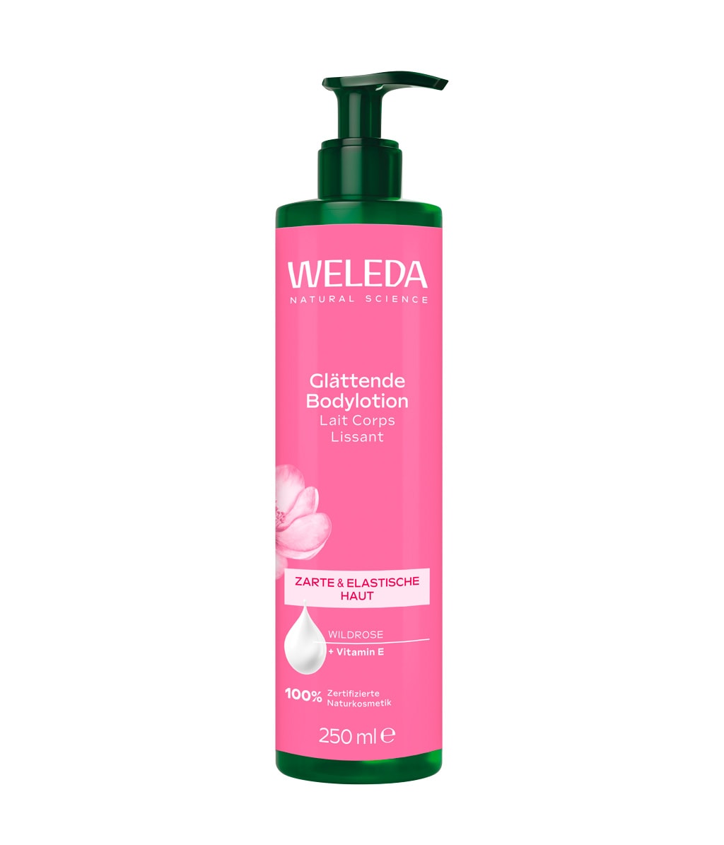 Лосьон для тела Weleda Wild Rose Smoothing Body Lotion, разглаживающий, увлажнение 24 часа, 250 мл