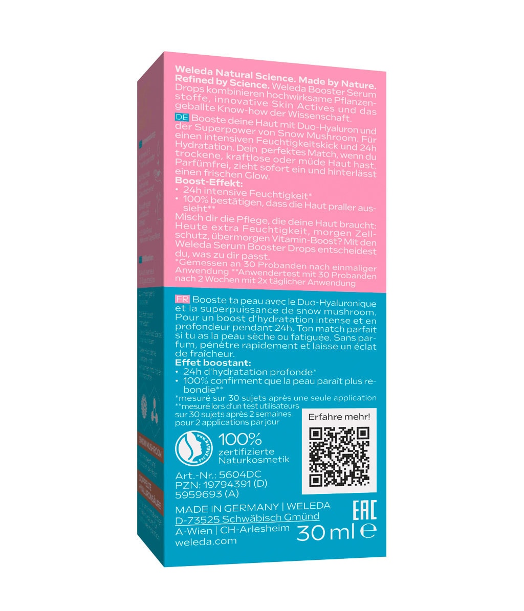 Сыворотка для лица Weleda Hyaluronic Moisture Serum Drops, увлажняющая, для сухой кожи, 30 мл — фото 4