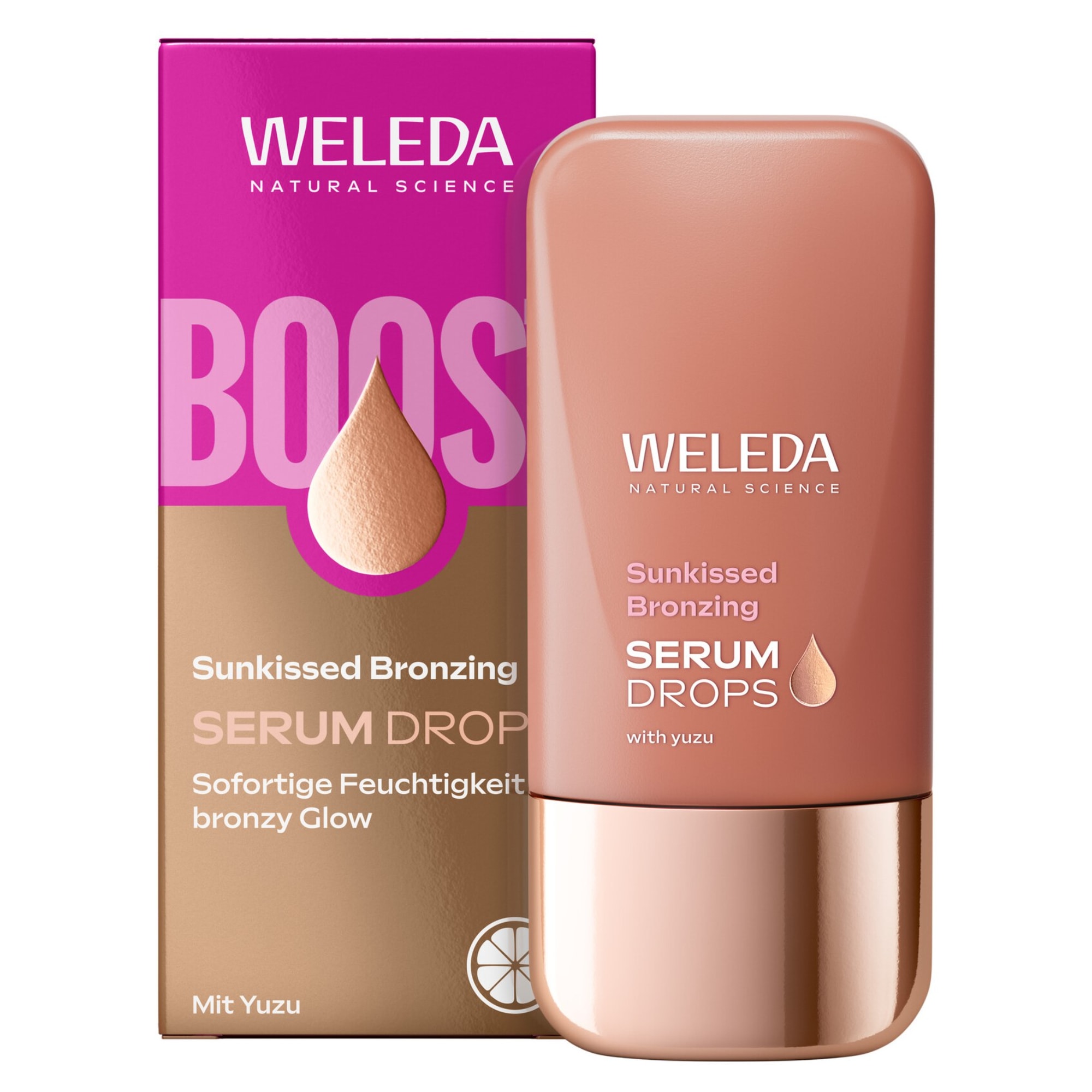 Бронзирующая сыворотка для лица Weleda Sunkissed Bronzing Serum Drops, с минеральными пигментами, 30 мл