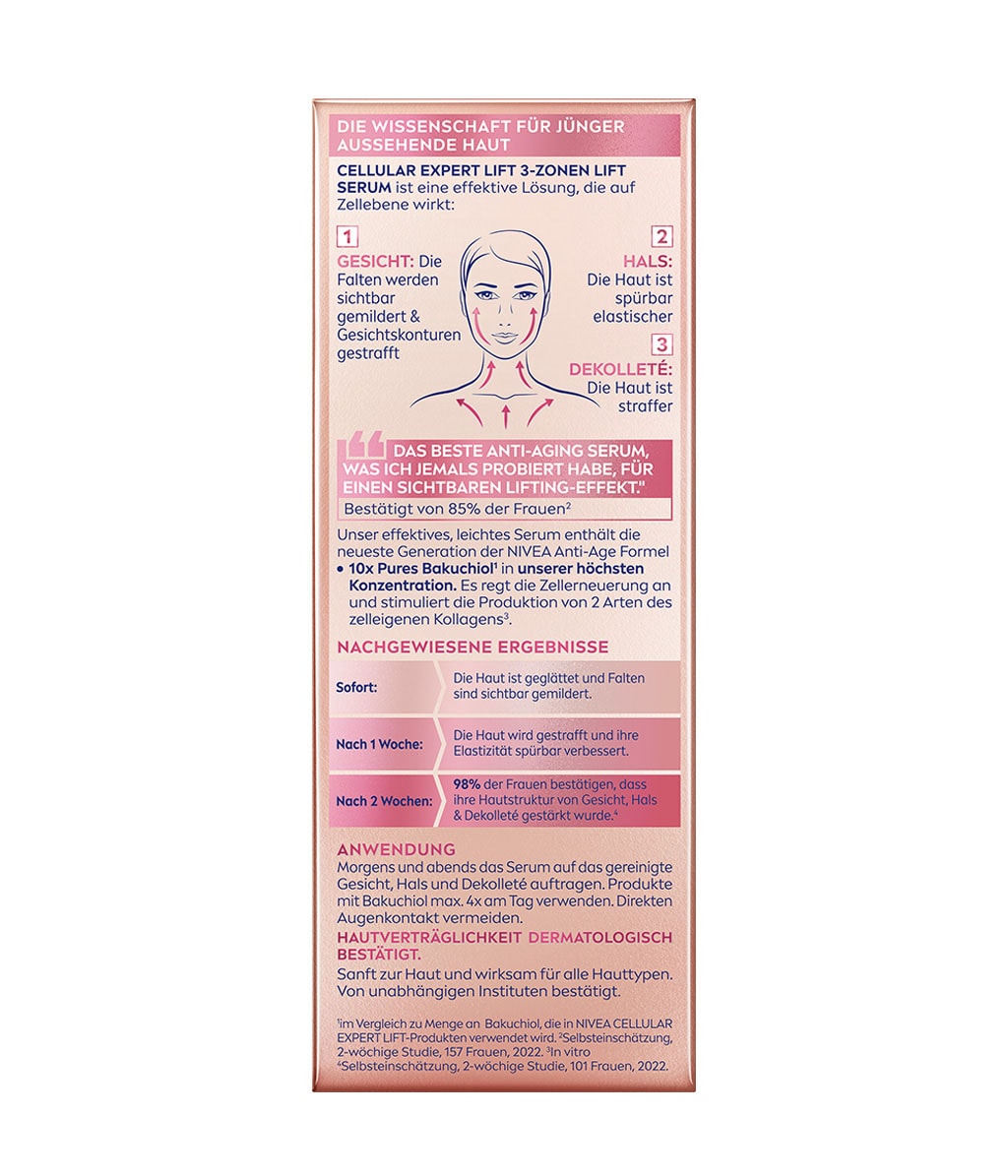 Сыворотка для лица Nivea Cellular Expert Lift Bakuchiol, подтягивающая, с бакучиолом, 30 мл — фото 2