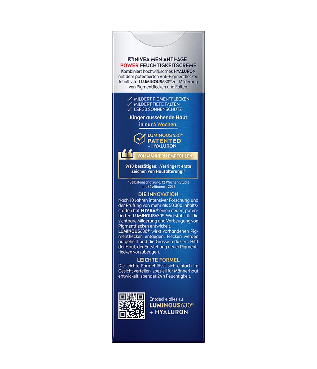 Мужской крем для лица Nivea Men Anti-Age Hyaluron 2in1 Power против пигментных пятен, SPF 30, 50 мл — фото 2