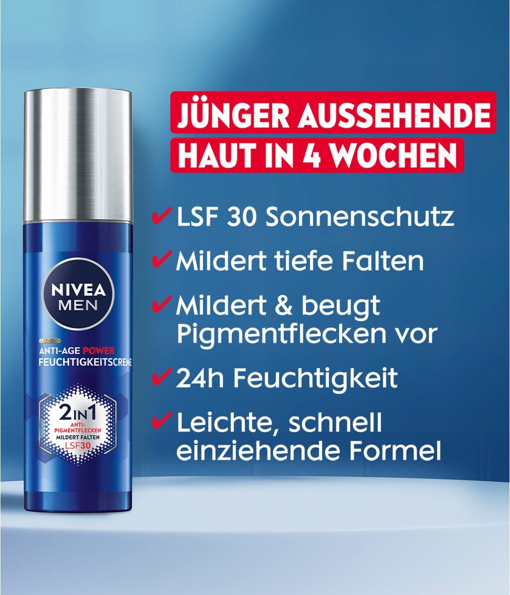 Мужской крем для лица Nivea Men Anti-Age Hyaluron 2in1 Power против пигментных пятен, SPF 30, 50 мл — фото 4